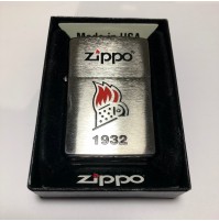 Genuine 200 Zippo & Chimney Design Brushed Chrome Traditional Windproof Lighter